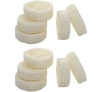 10Pcs White Natural Loofah Slices for Soap Making, Loofah Exfoliating Body Sponge Scrubber for Skin Care Bathing Accessories