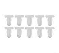 10PCS White Nylon Door Sill Covering Trim Molding Retainer Clip for E30 E39 E46 Z3 M5 Series, 12mm x 9mm Head Diameter