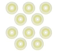 10pcs White Nylon Wheel 2.5 Inch Round Pulley Caster Roller, Heavy Duty Nylon Pulley Wheel with Anti - Skid Tread, 25kg Max Load for Small Carts and DIY Projects