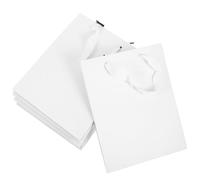 10pcs White Paper Gift Bags with Handles for Shopping and Parties | Reusable Paper Construction, Easy Carry Design, Home Use, Mother’s Day, Birthday Themed
