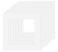 10Pcs White Picture Mounts,8x8 Inch White Square Cardboard Photo Mounts for Frames for Picture Posters,Painting,Photo Work
