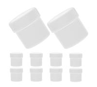 10pcs White Plastic Paint Jars with Screw Lids, 30ml