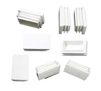 10pcs White Plastic Rectangle Blanking End Cap Tube Pipe Box Section Inserts Plug Bung 10x20-100x200mm Chair Leg Dust Cover (Color : 30x50mm, Size : 10pcs)