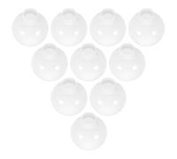 10pcs White Plastic Spherical Lampshade E27 Base Light Globe Cover | Compatible with Outdoor Wall and Garden Stake Lights, for Cafe and Landscape Lighting, Smooth Finish and Classic Modern Style