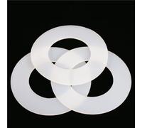 10pcs White Silicone Rubber O-Ring Flat Gasket, 3mm Thick Washer Flange Sealing for DN15-400 Applications(18x45x3mm)