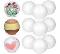 10pcs White Solid Polystyrene Balls Craft Spheres for DIY Projects Wedding Christmas and Party Decorations Arts and Molecular Models
