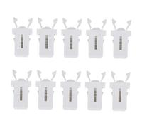 10Pcs White Trash can Lock Buckles Push-Type Replacement Clips for Garbage can Lids Plastic Trash Bin Press Locks
