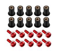 10pcs Windshield Screw Nut Sets Windscreen Bolt Kit For Y&amaha For YZFR6 YZFR3 YZFR1 YZFR7 FZS1000(Rosso)