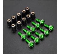 10PCS Windshield Screw Rubber Nuts Fairing Bolts Kit For Z1000SX For Z125 /300/400 /650/750 /800/900 /1000(Green)