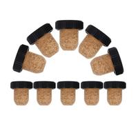 10Pcs Wine Bottle Stopper 3x2.7x2.7cm Plastic Wood Leak Reduction | Elegant Look, Easy to Clean, for Wine Bottles after Opening, Bartenders and Home Entertainers