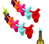 10pcs Wine Bottle Stopper, Silicone Wine Stopper Caps, Reusable Little Bird Bottle Cap, Champagne Beverage Preserver Novelty Stoppers, for Keep The Wine Fresh (Mixed Color)
