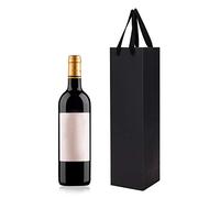 10PCS Wine Gift Bags Kraft Paper Single Bottle Wine Bags with Handle Reusable Cardboard Wine Tote Bag Whiskey Spirit Liquor Bottle Storage for Wedding Birthday Christmas Party Supplies