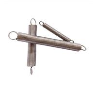 10Pcs Wire Dia 0.3mm 304 Stainless Steel Dual Hook Small Tension Spring Outer Dia 2mm 3mm 4mm Length 10-50mm(45mm,2mm)