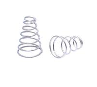 10pcs Wire Diameter 1mm Stainless Steel Conical Springs, Shock Absorbing Taper Helical Compression Springs, 1 * 10 * 35 * 40mm