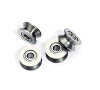 10PCS Wire Guide Track V-groove Miniature Bearing V623 V624ZZ U623ZZ U624ZZ U604ZZ U Groove V Over Line Pulley(V623ZZ 3x12x4mm)