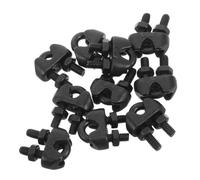 10pcs Wire Rope Clamp Saddle Fastener M4 Stainless Steel U Bolt | Black Finish, Polished Burr-free Surface, Single Buckle Lock, for Wire Rope Eye Loops and Cable