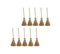 10Pcs Witch Broomstick Set, Miniature Broom Props, Fairy Decoration, Cinnamon Broom, Sweeping Tools, Angle Brooms