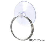 10pcs With Iron For Ring Clear Suction Cups Rubber Glass Suckers 25/35/45mm Suction(25mm)