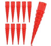 10pcs Wood Anchors for Screws, Plastic Wood Anchor Stripped Screw Hole Repair Fixing Stripped Screw Holes for #2 to #16 Wood Screws Holes from Stripped to Gripped (Red)