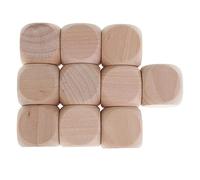 10PCS Wood Blank Dice D6 3cm Game Dice for DIY decorating and crafts