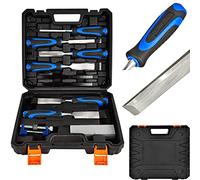 10Pcs Wood Carving Hand Chisel Tool Set in Storage Box, Professional Woodworking/Carpentry Gouges Wood Carving Chisels with Wood Handles