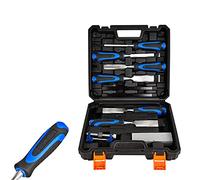 10Pcs Wood Carving Set(6mm,13mm,19mm, 25mm, 32mm, 38mm), Professional Woodworking Tools - Heated Tread Cr-V Construction, Non-Slip Handle Wood Chisels Great for Beginners