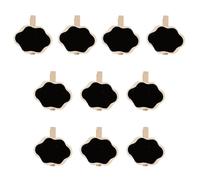 10Pcs Wood Mini Chalkboard Signs with clip, Small Cloud shape Blackboard, Food Labels, Message Board Signs, Labels Clips for Weddings Birthday Party Decoration
