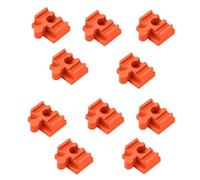 10Pcs Wood Train Track Adapter for Stem Kits Toy Building Set Building Games Orange