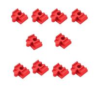 10Pcs Wood Train Track Adapter for Stem Kits Toy Building Set Building Games Red