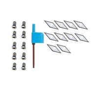 10pcs Wood Turning Chisel Carbide Cutter 10x30x2.5mm 35 Degrees Diamond Carbide Insert for Wood Turning Detailer Tool