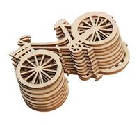 10pcs Wooden Bicycle Bike Cutout Veneers Slices Ornament