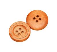 10Pcs Wooden Buttons 10mm-25mm Round Shape, Color 2, 15 mm 10 Pcs