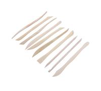 10PCS Wooden Clay Sculpting Tools, DIY Wood Wooden Clay Modeling Set Polymer Sculpting Tools for Ceramics Soap Playdough Carving Supplies