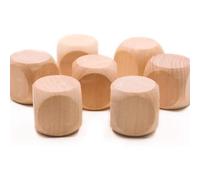 10Pcs Wooden Dice, 6 Sided Blank Dice Round Corner Cube Dice DIY Graffiti Dice Crafts Toy Dice Board Game Party Supplies Standard Game Dice Wood Dice (1.8cm) Blank Dice Wood Dice