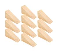 10pcs Wooden Door Wedge Stopper for Heavy Doors, Solid Wood | Non Slip Security Wedge for Tile, Concrete and Carpet, 6x2x3cm, Easy Installation, Stable Use