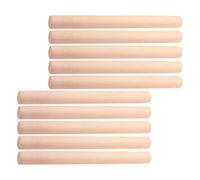 10pcs Wooden Dumpling Rolling Pins for Pastry Dough and Baking | Khaki Finish, Smooth Non-burr Surface, Comfortable Grip, Non-stick Design, Suitable for Pizza Makers, Students and Bakeries