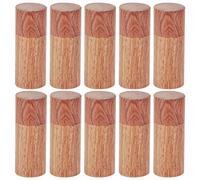 10Pcs Wooden Essential Oil Cylinder Box Storage Bottle Container, Leak - Proof Travel Carrier Case, Eco - Friendly Natural Wood Roller Bottle Set for Aromatherapy and On - The - Go (2.5 Outer