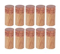 10Pcs Wooden Essential Oil Cylinder Box Storage Bottle Container, Leak - Proof Travel Carrier Case, Eco - Friendly Natural Wood Roller Bottle Set for Aromatherapy and On - The - Go (2.9 Outer