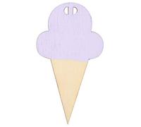 10Pcs Wooden Hanging Garland Ice Cream Cone Garland for Apartment Dorm Living Room Bedroom Baby Nursery Art Party Backdrop Decoration(Purple)
