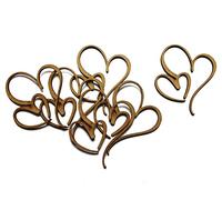 10pcs Wooden Hearts Together Love Craft Shape MDF Blank Embellishment Laser Cutout Decoration (7,5cm)