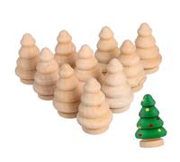 10pcs Wooden Peg Doll for DIY Crafts Unfinished Beige Wood