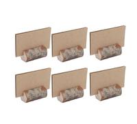 10PCS Wooden Place Card Holders with 10PCS Kraft Paper Cards, Table Number Holders Wooden, Rustic Photo Holder Memo Holder Name Card Stand for Wedding Party Decoration