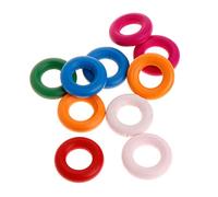 10Pcs Wooden Rings Bird Chewing Toys Colorful Bird Toy Accessories Parrot Chew Blocks For Parakeets Cockatiels Conures Parrot Toys African Grey For Small Parrots Large Birds Conure Macaw Christmas Set
