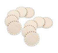 10pcs Wooden Round Crochet Basket Base for DIY Bags and Baskets