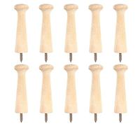 10PCS Wooden Shaker Peg Hooks Coat Pegs, 2.9 Inch Wall Mounted Screw-On Hooks with Screws Solid Unfinished Wood Racks for Coat Towel Hanger for Hanging Clothes Hat Bags Towels DIY Paint Color