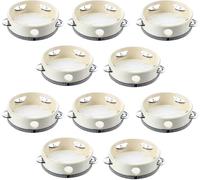 10pcs Wooden Tambourines, 6-inch Handheld Drums with Bells-Ideal for Church Weddings, Celebrations, Parties, Karaoke, and Practice or Performance Percussion Sets