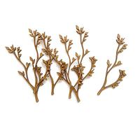 10pcs Wooden Tree Branch Craft Shape MDF Blank Embellishment Laser Cutout Decoration (10cm)