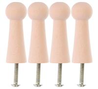 10pcs Wooden Wall Hooks for Clothes, Hats and Backpacks, Beige Finish | Simple Screw Installation, Smooth Natural Surface, Minimalist Styling, Suitable for Hallways, Bedrooms, Coats and Socks