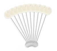 10PCS Wool Daubers Ball Brush Leather Dye Applicator for Leather Dauber with Metal Handle Wool Daubers Ball Brush Tools for DIY Crafts Projects Shoe Shine Polish Dying Staining