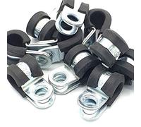10pcs x 8mm Rubber Lined Cable P-Clips Steel Hose P Clamps